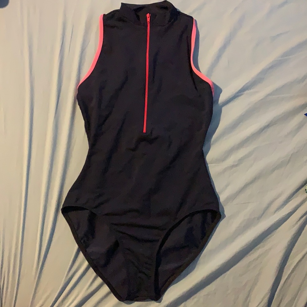 Navy ballet leotard